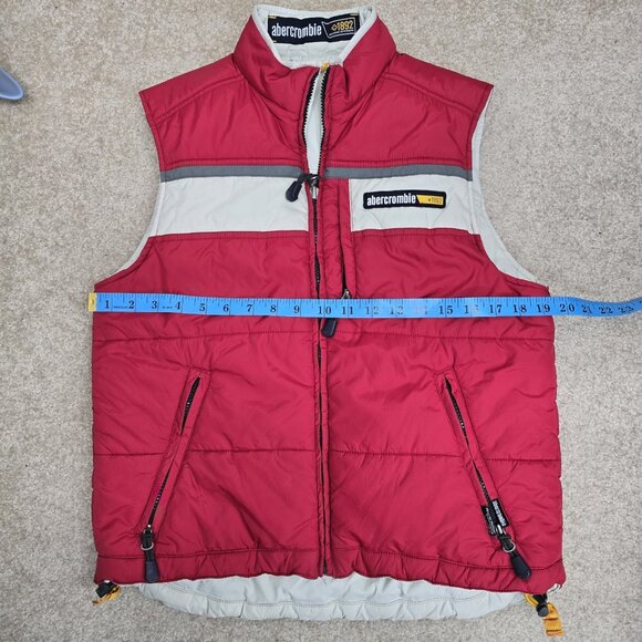 VTG Abercrombie 1892 Mountain Outerwear Full Zip Vest Mens Large Reversible READ - Picture 6 of 7